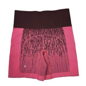 Lululemon Sculpt Short Electric Coral Pink Black seamless all sport High Waist 6